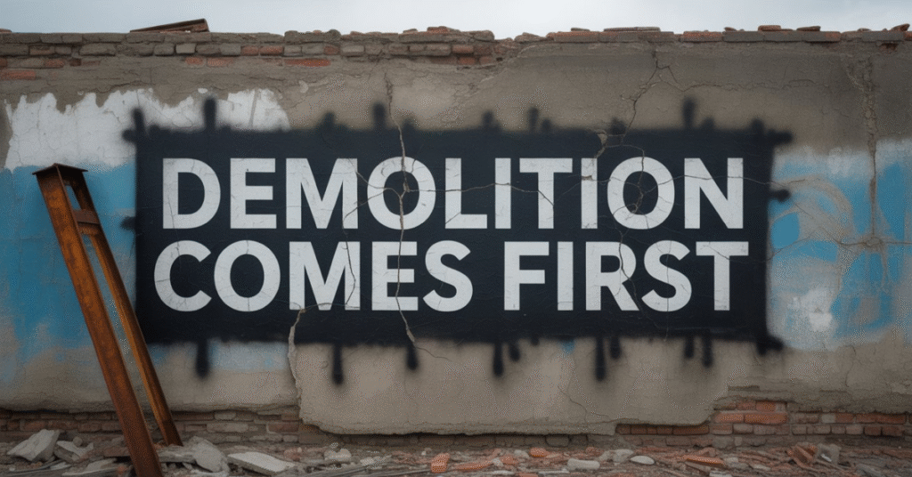 Demolition Comes First